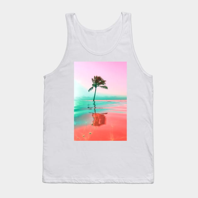 Tropical palm color Tank Top by Vintage Dream